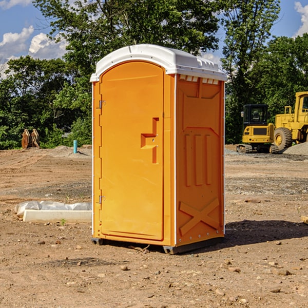 how often are the portable toilets cleaned and serviced during a rental period in Langdon